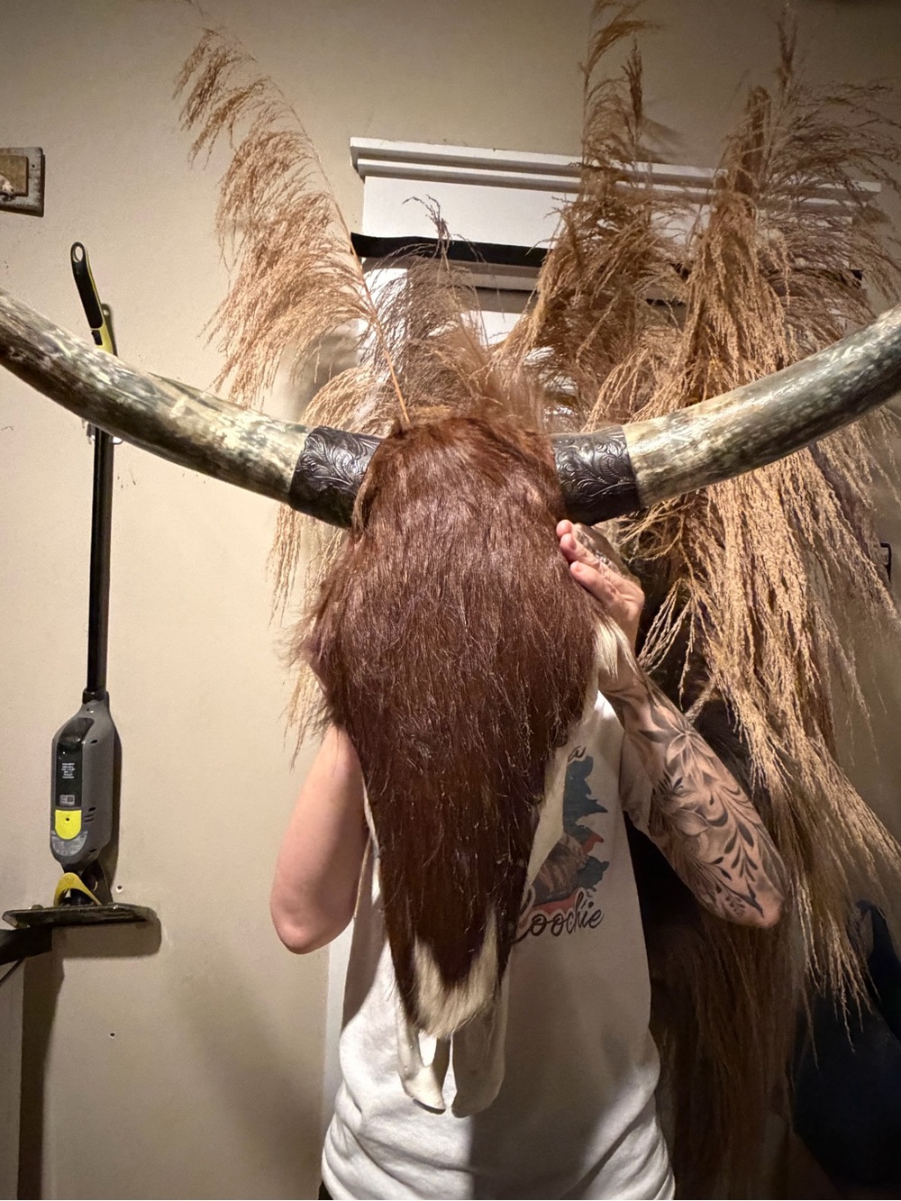 Brown Faux Longhorn Wall Mount - Brown Decorative Accent